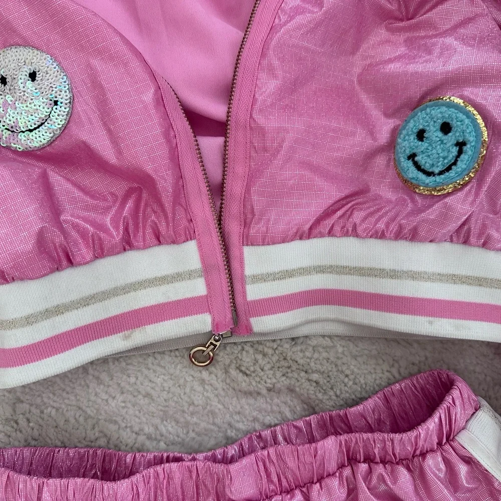 Hannah Banana Girl's Happy Sequin Multicolor Happy Face
Bomber Jacket - Picture 6 of 7